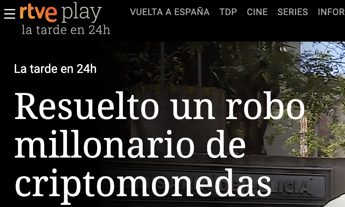 Noticia publicada en RTVE